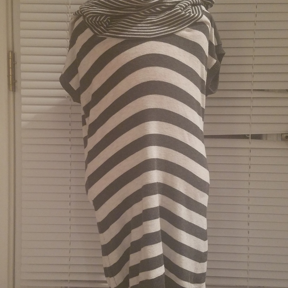 Stripped Short Sleeve Dress/Top